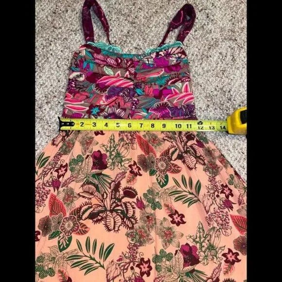 EUC Maaji Dress Swimsuit Cover Up Colorful Small Pink Floral - Picture 6 of 8